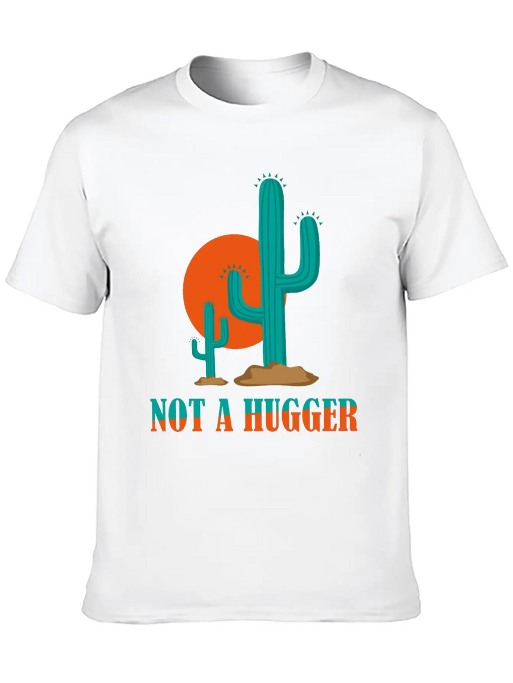 Not A Hugger Cactus Stylish Everyday T-Shirt – Unisex Basic Cotton Tee