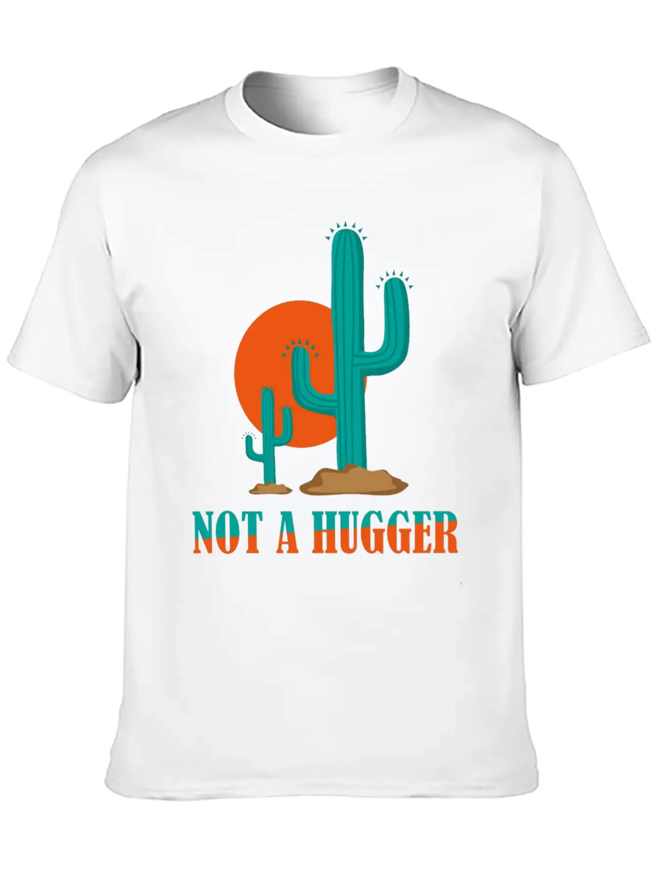 Not A Hugger Cactus Stylish Everyday T-Shirt – Unisex Basic Cotton Tee