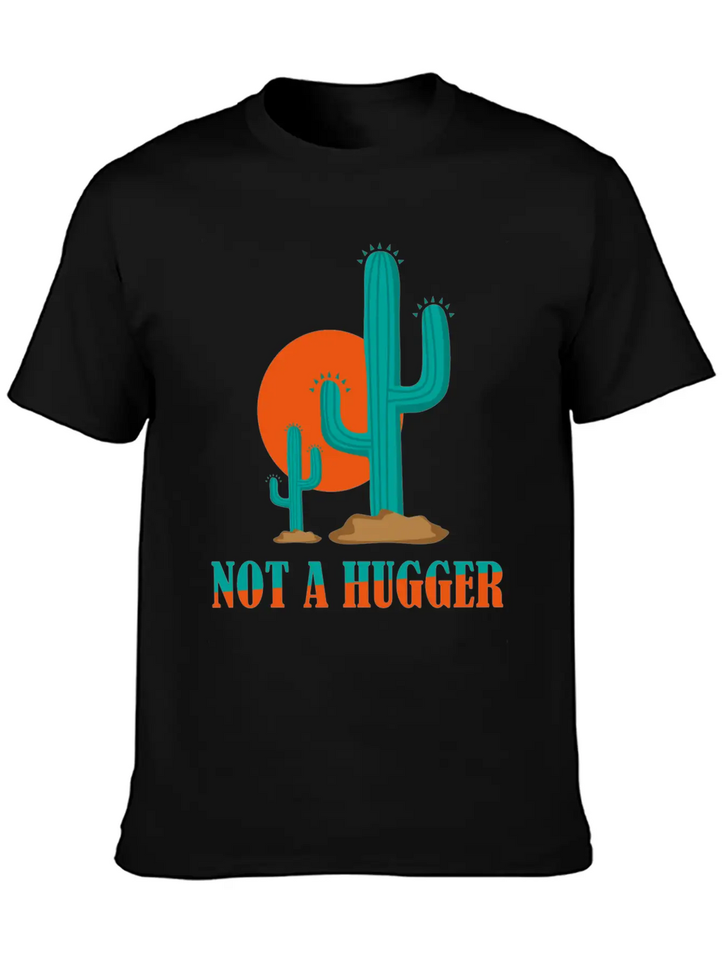 Not A Hugger Cactus Stylish Everyday T-Shirt – Unisex Basic Cotton Tee