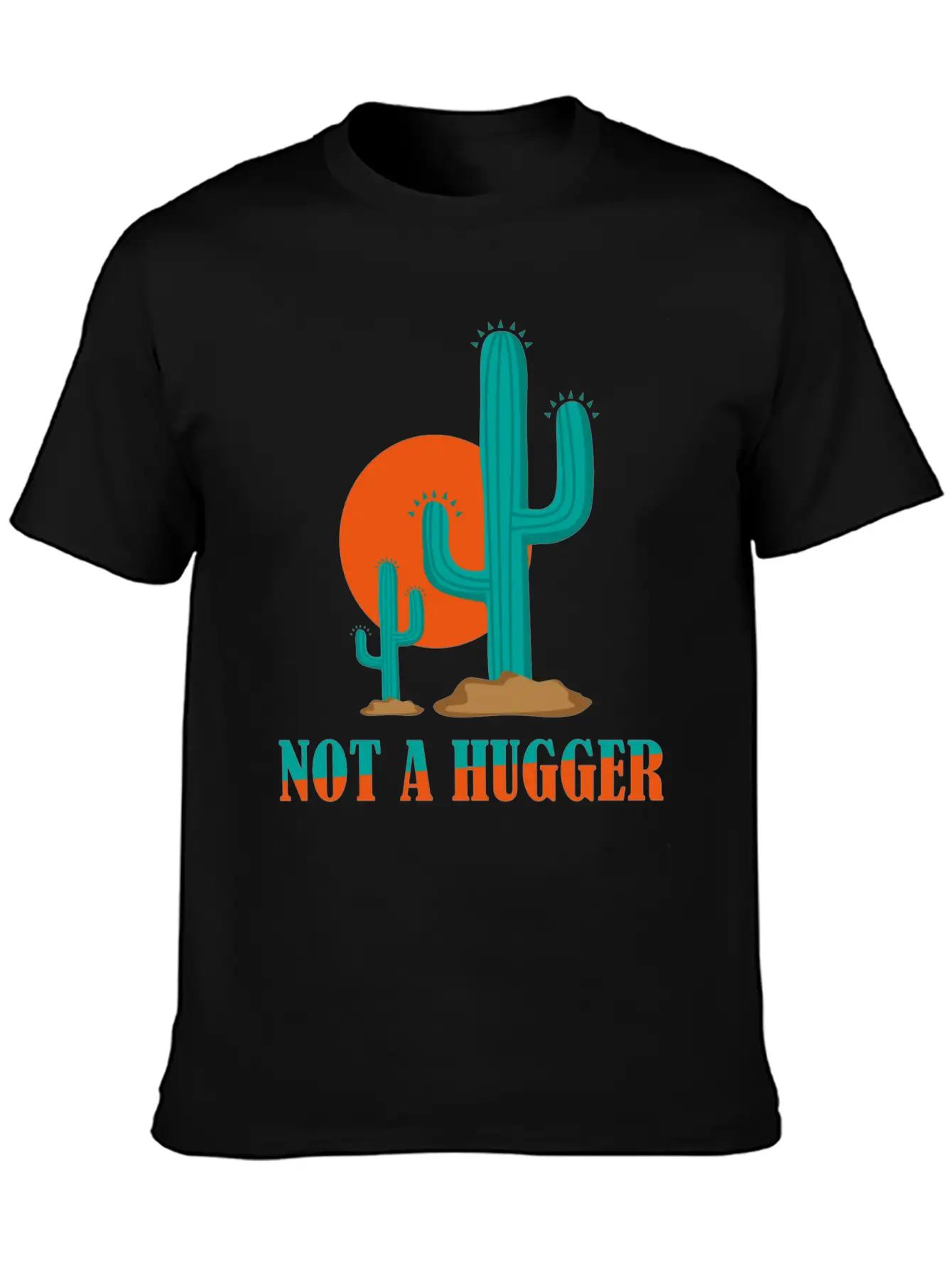 Not A Hugger Cactus Stylish Everyday T-Shirt – Unisex Basic Cotton Tee