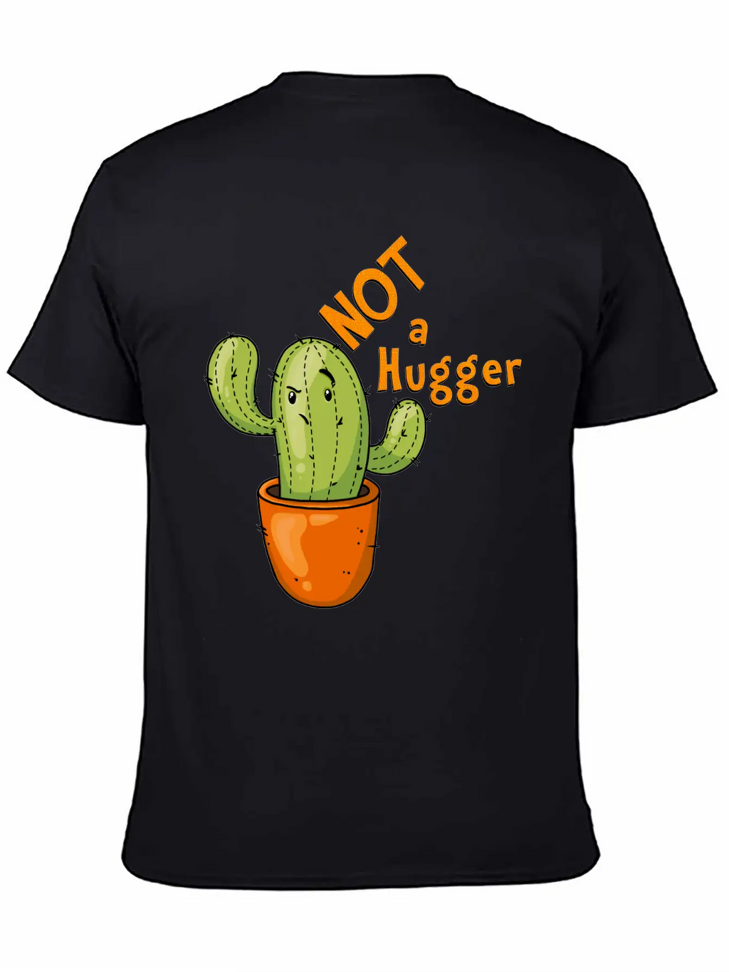 Not A Hugger Kawaii Cactus Breathable Soft Cotton T-Shirt – Timeless Casual Look