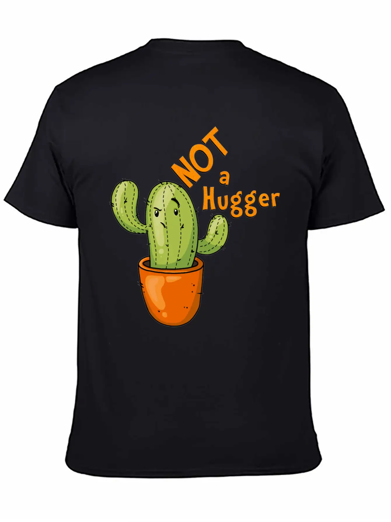 Not A Hugger Kawaii Cactus Breathable Soft Cotton T-Shirt – Timeless Casual Look