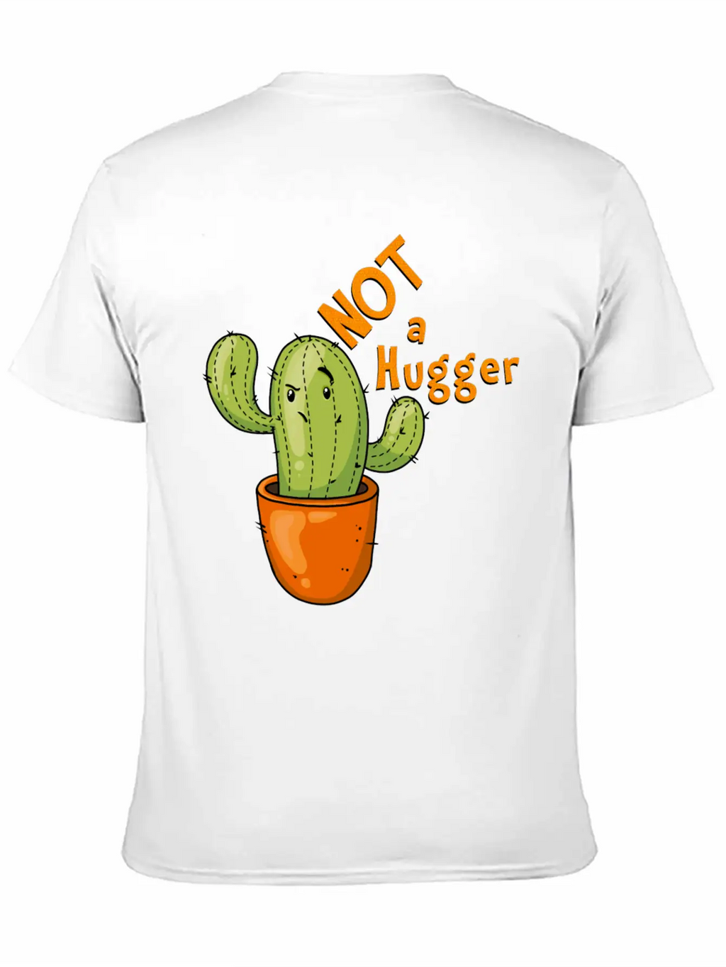 Not A Hugger Kawaii Cactus Breathable Soft Cotton T-Shirt – Timeless Casual Look