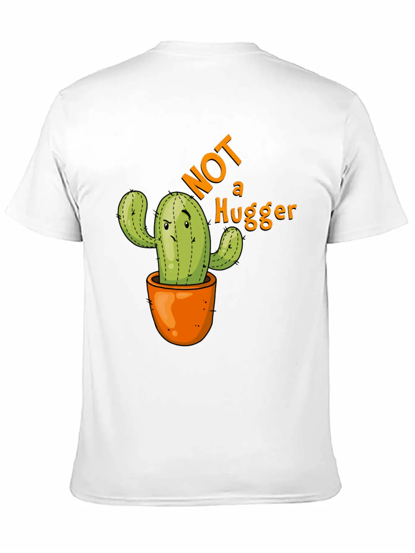 Not A Hugger Kawaii Cactus Breathable Soft Cotton T-Shirt – Timeless Casual Look