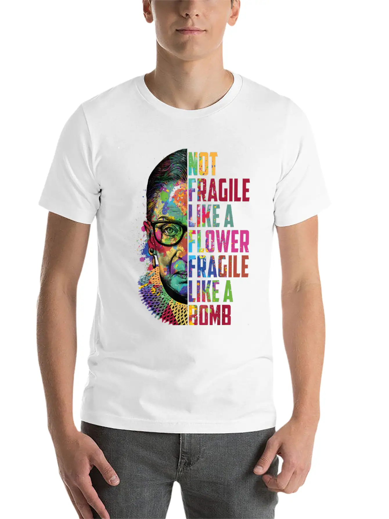 Not Fragile Like A Flower Fragile Like A Bomb Classic Cotton Tee – Unisex Comfort For Any Season