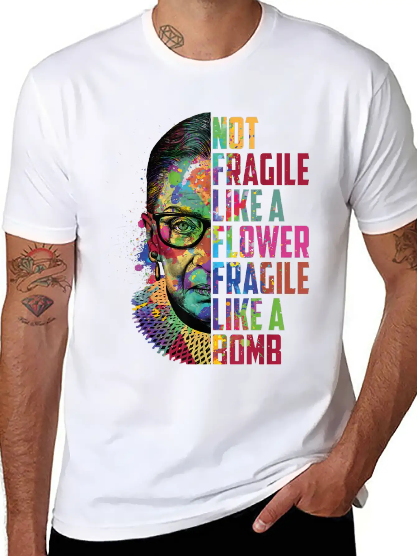 Not Fragile Like A Flower Fragile Like A Bomb Classic Cotton Tee – Unisex Comfort For Any Season