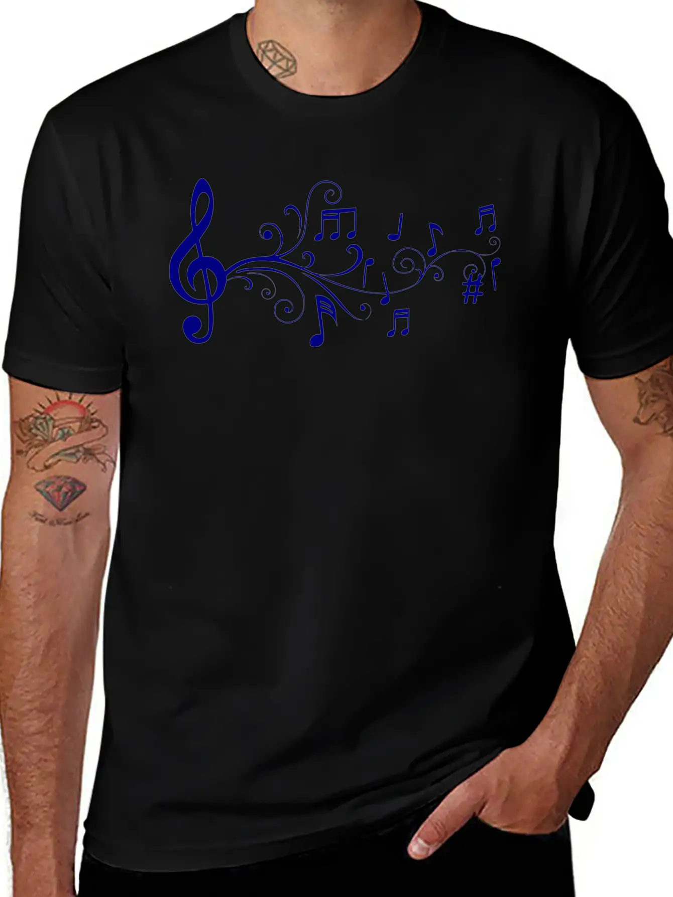 Notas Musicales Stylish Everyday T-Shirt – Unisex Basic Cotton Tee