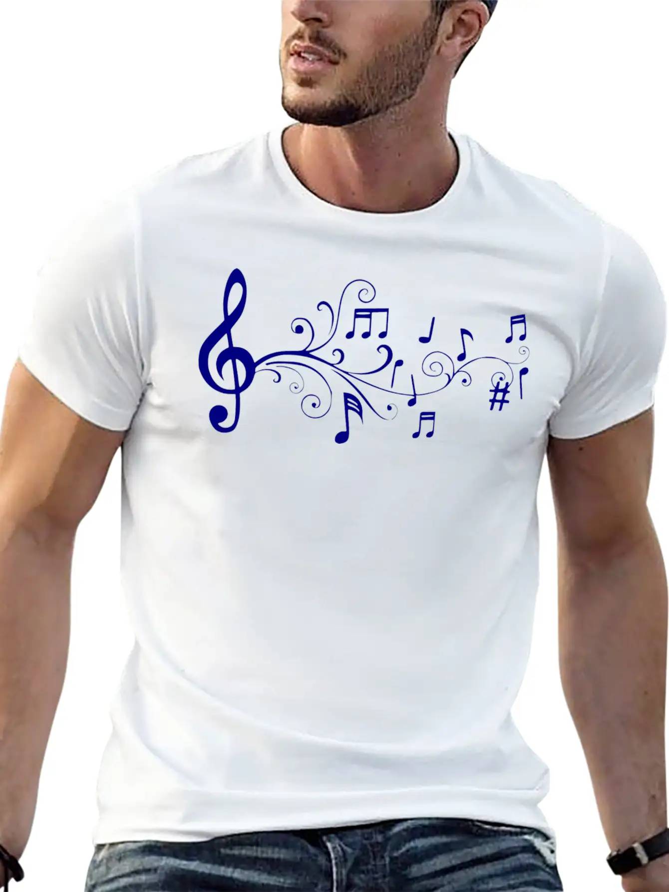 Notas Musicales Stylish Everyday T-Shirt – Unisex Basic Cotton Tee