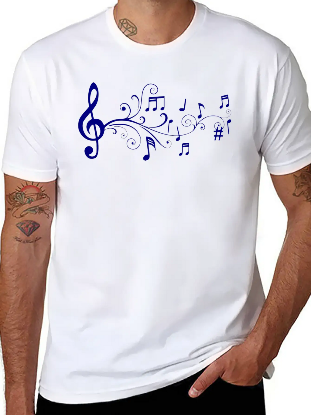 Notas Musicales Stylish Everyday T-Shirt – Unisex Basic Cotton Tee