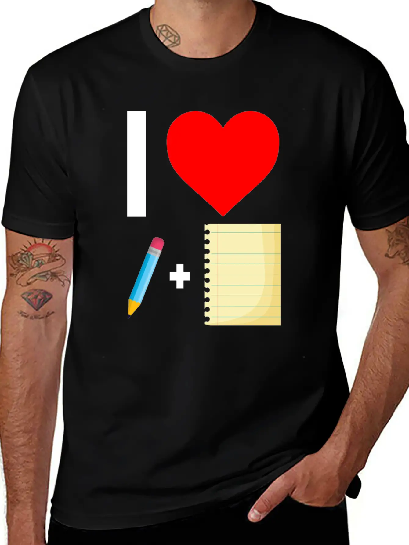 Notebook Write Author Basic Graphic T-Shirt – Daily Comfort In Soft Cotton