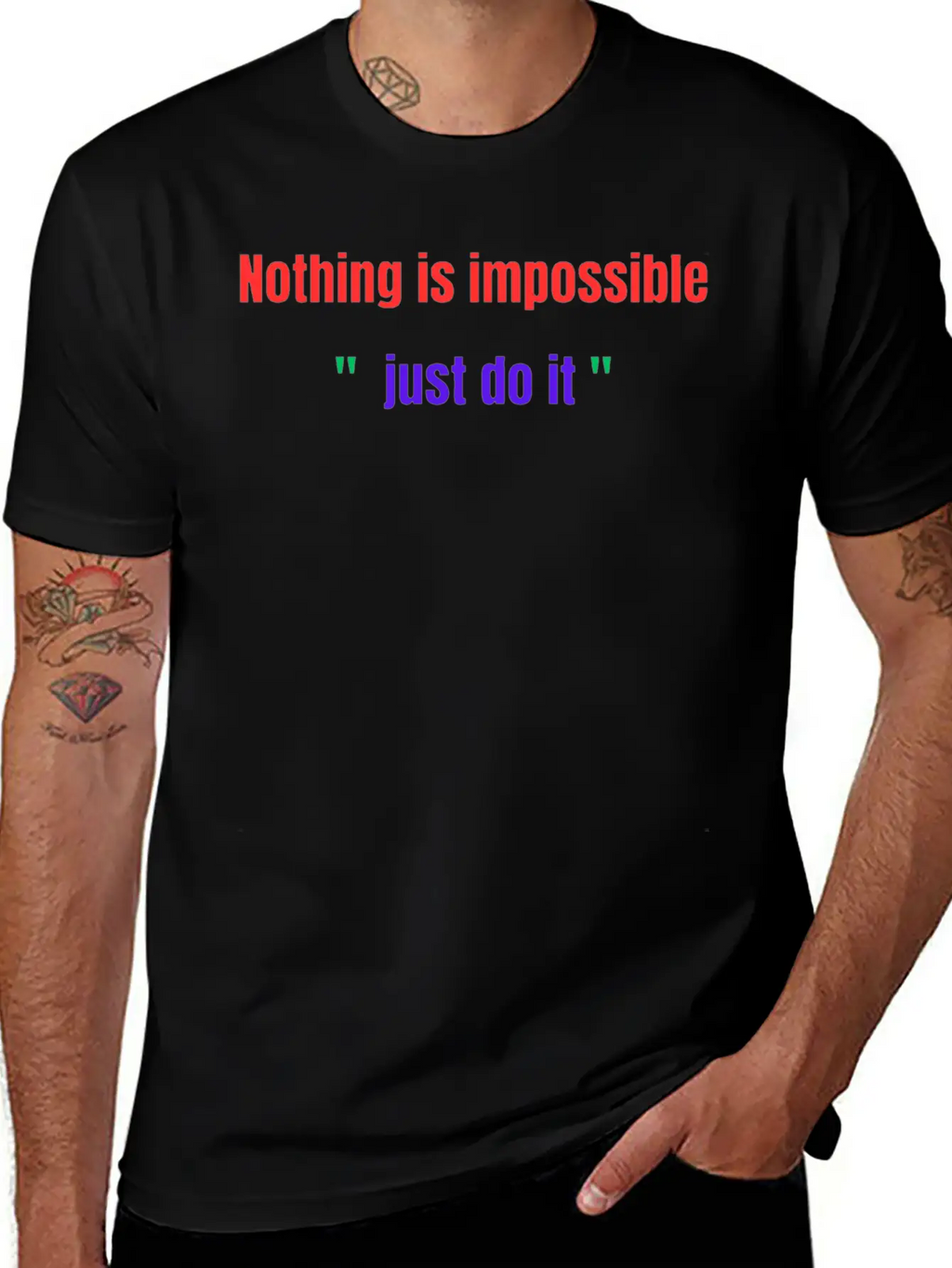 Nothing Is Impossible JUST DO IT Basic Graphic T-Shirt – Daily Comfort In Soft Cotton