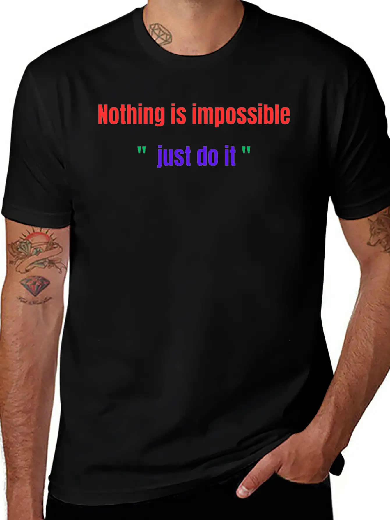 Nothing Is Impossible JUST DO IT Basic Graphic T-Shirt – Daily Comfort In Soft Cotton