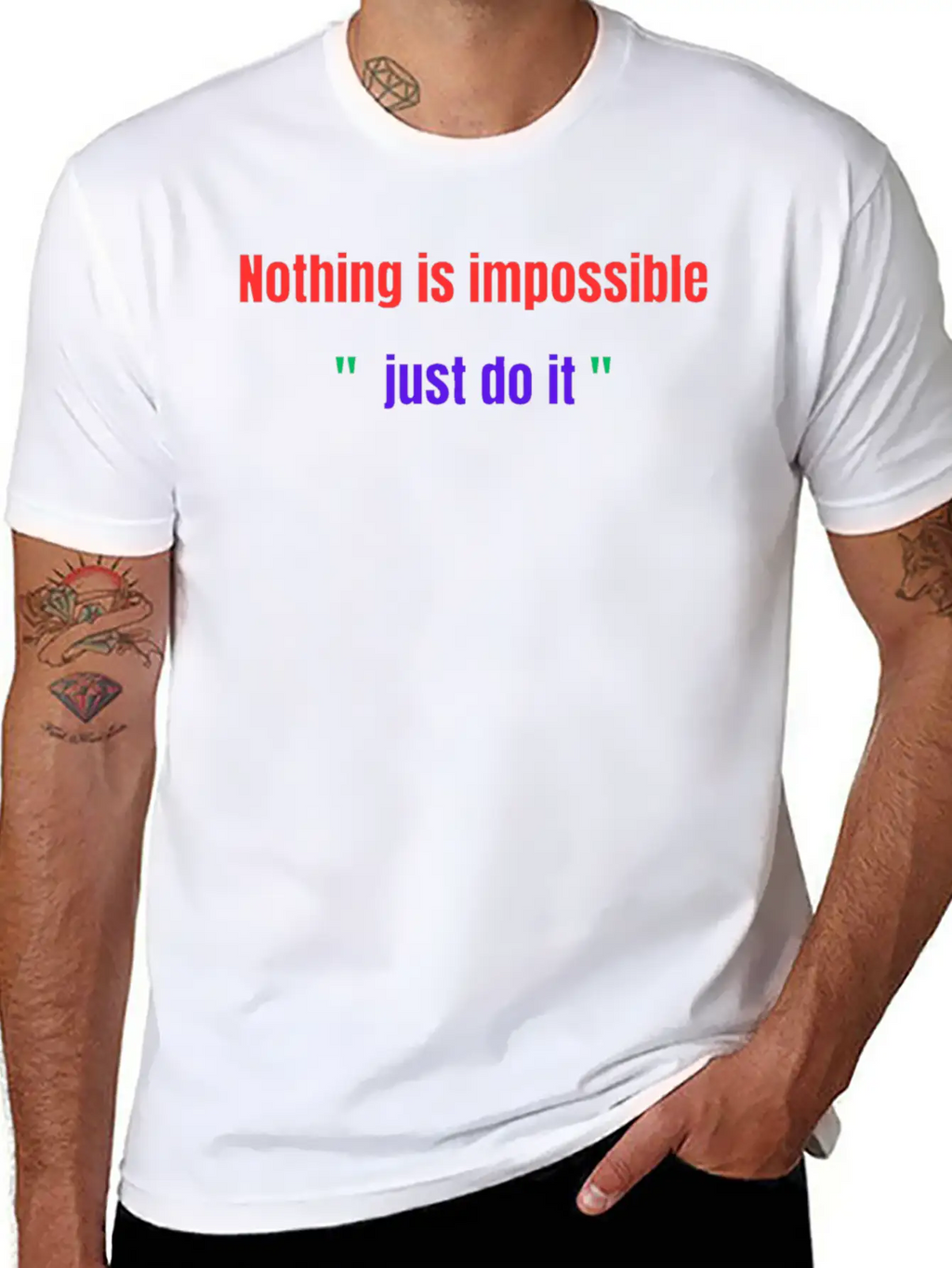 Nothing Is Impossible JUST DO IT Basic Graphic T-Shirt – Daily Comfort In Soft Cotton