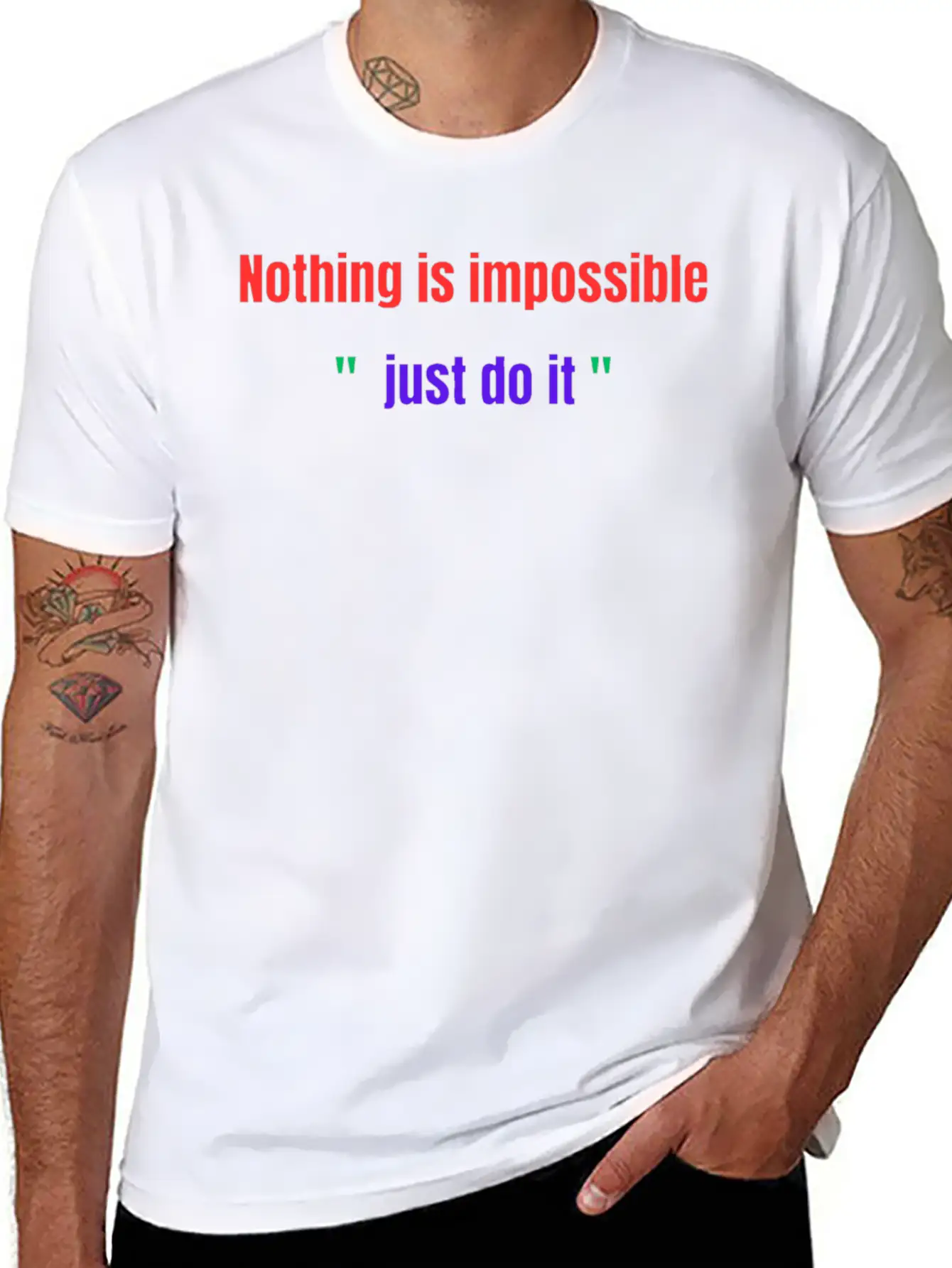 Nothing Is Impossible JUST DO IT Basic Graphic T-Shirt – Daily Comfort In Soft Cotton