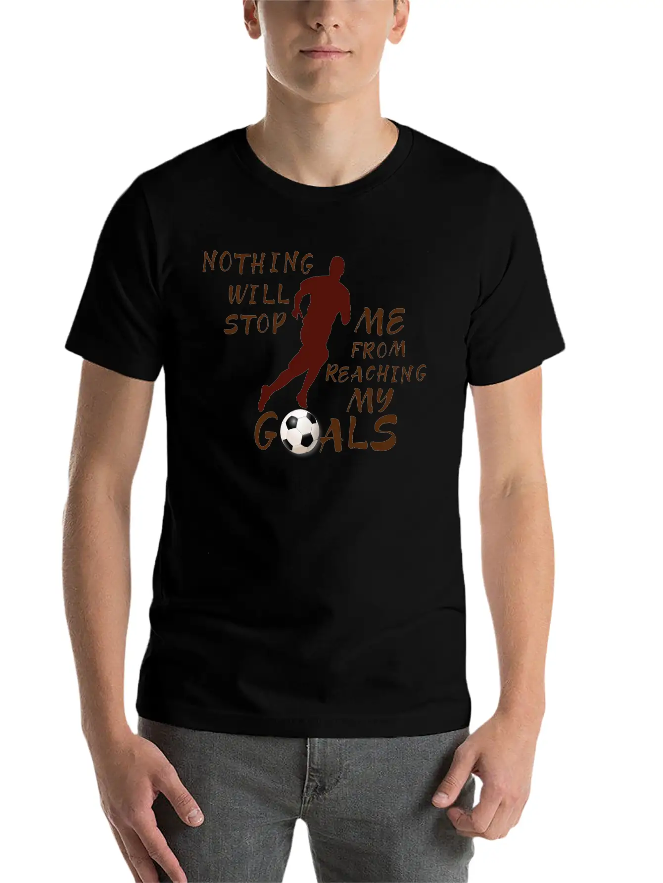 Nothing Will Stop Me Football T-Shirt Stylish Everyday T-Shirt – Unisex Basic Cotton Tee
