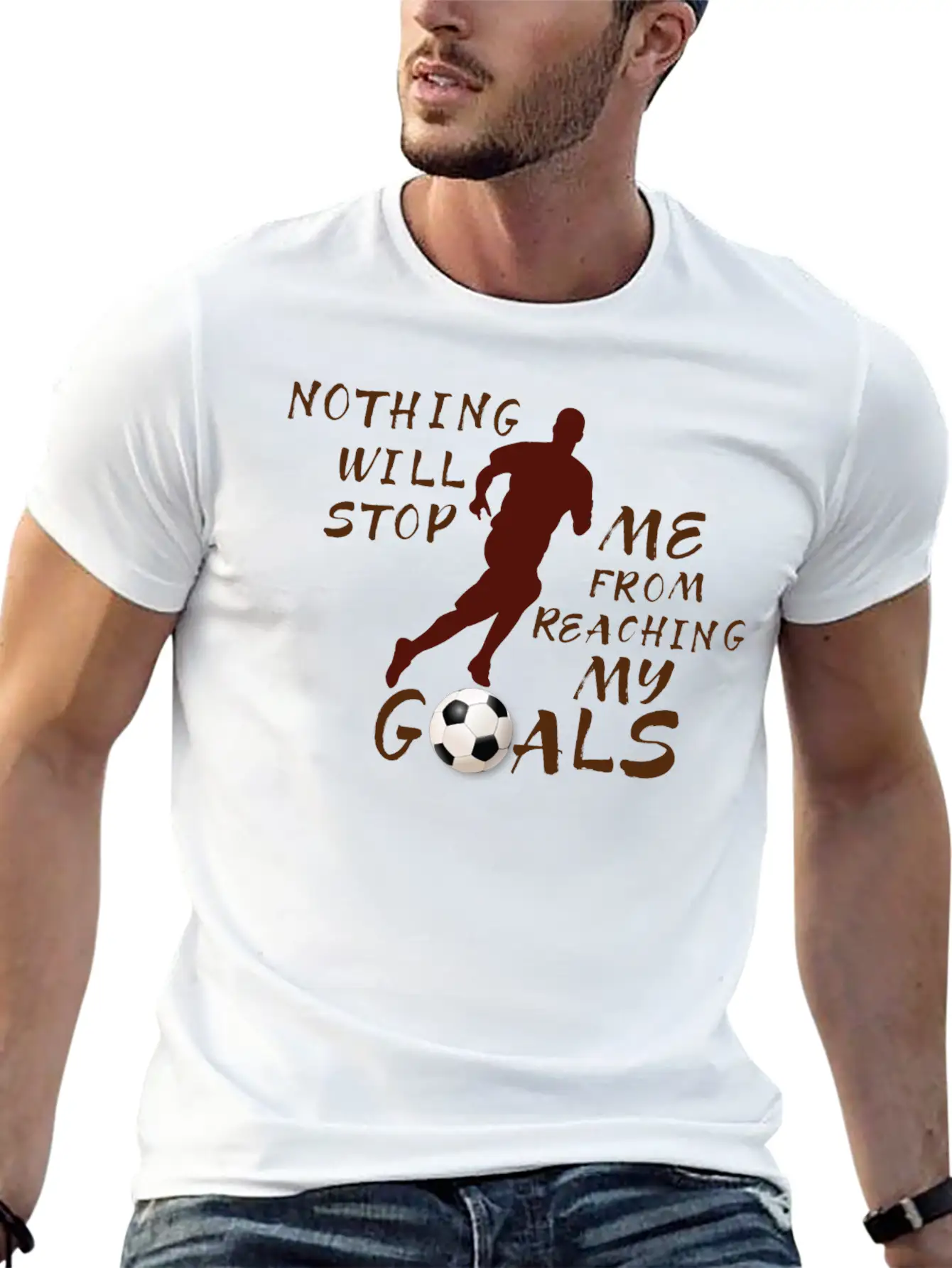 Nothing Will Stop Me Football T-Shirt Stylish Everyday T-Shirt – Unisex Basic Cotton Tee