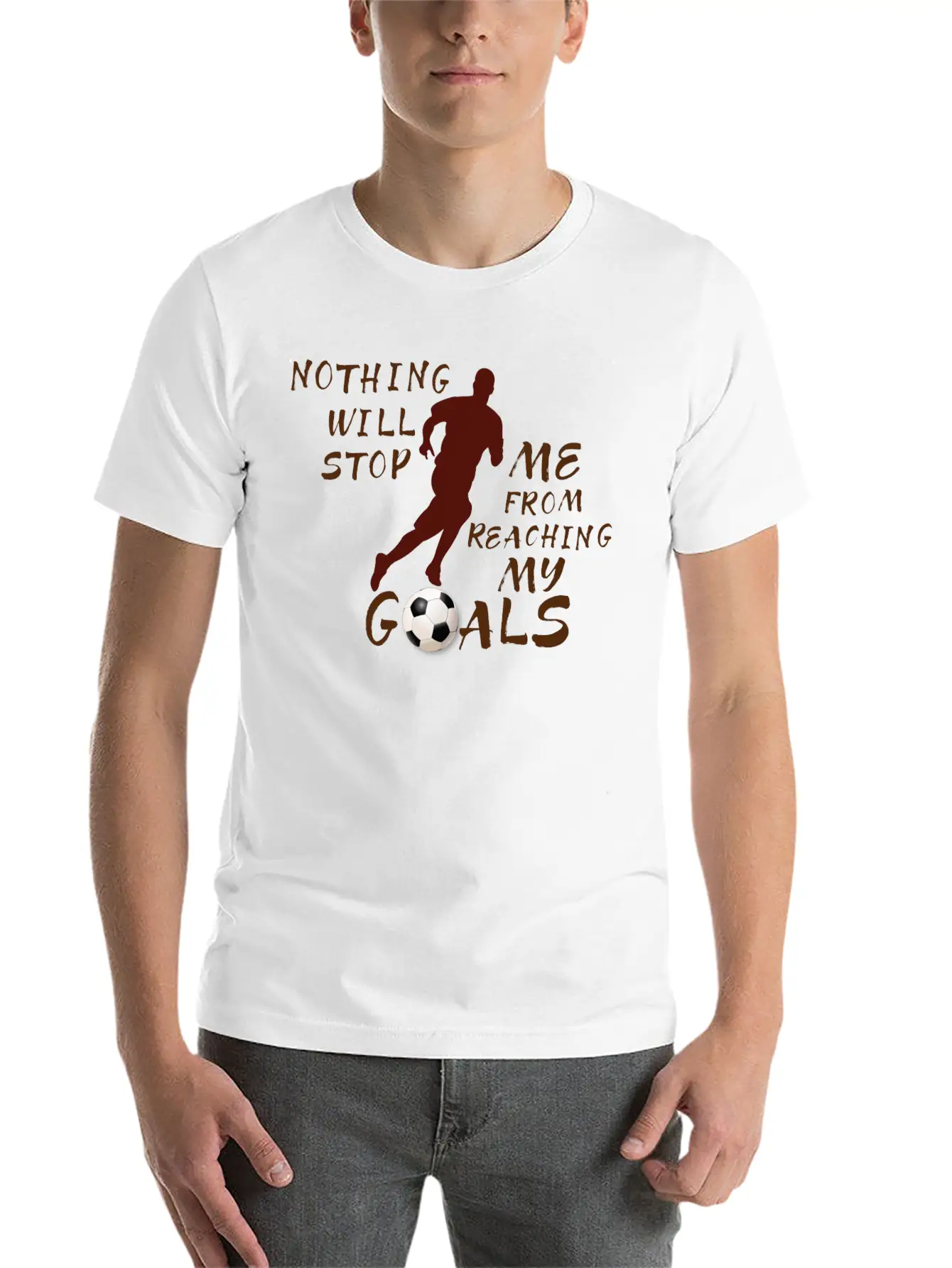 Nothing Will Stop Me Football T-Shirt Stylish Everyday T-Shirt – Unisex Basic Cotton Tee