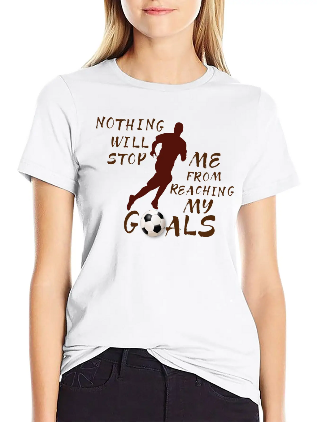 Nothing Will Stop Me Football T-Shirt Stylish Everyday T-Shirt – Unisex Basic Cotton Tee