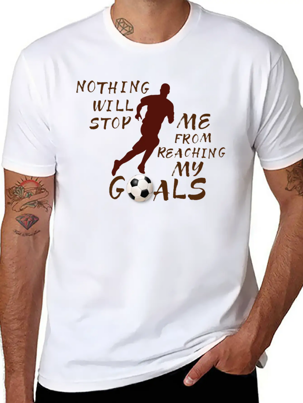 Nothing Will Stop Me Football T-Shirt Stylish Everyday T-Shirt – Unisex Basic Cotton Tee