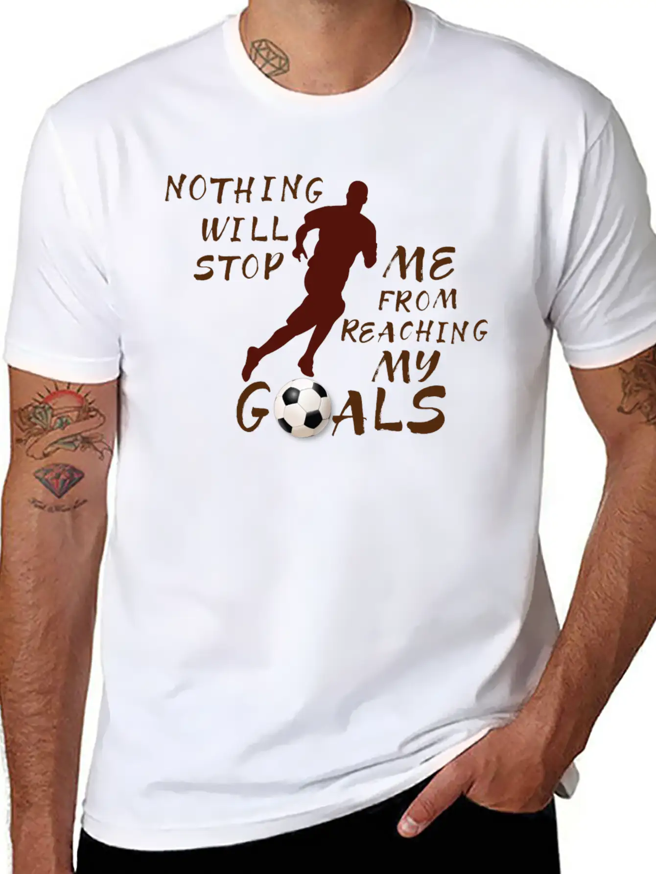 Nothing Will Stop Me Football T-Shirt Stylish Everyday T-Shirt – Unisex Basic Cotton Tee