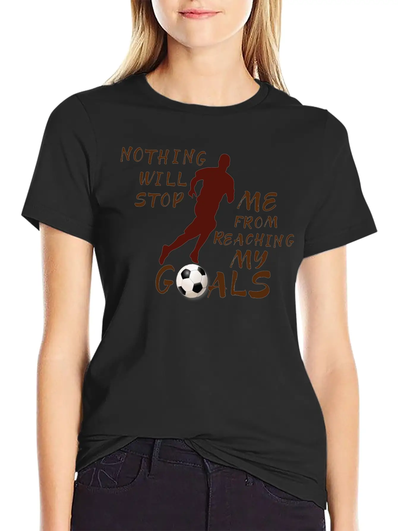 Nothing Will Stop Me Football T-Shirt Stylish Everyday T-Shirt – Unisex Basic Cotton Tee