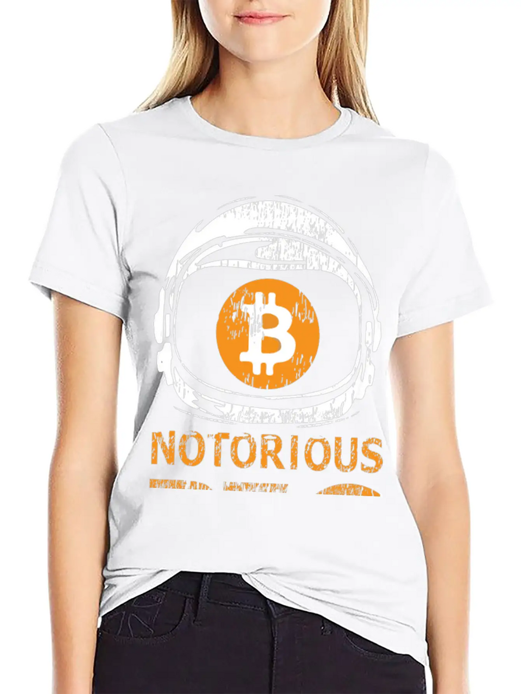 Notorious BTC Space Helmet With Bitcoin Symbol Classic Cotton Tee – Unisex Comfort For Any Season