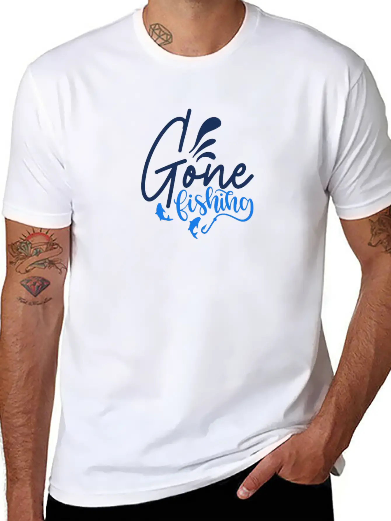 Novelty Fishing Gone Fishing Stylish Everyday T-Shirt – Unisex Basic Cotton Tee