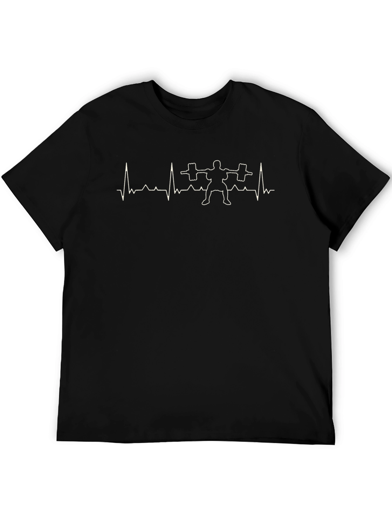 Weightlifting Heartbeat Graphic T-Shirt