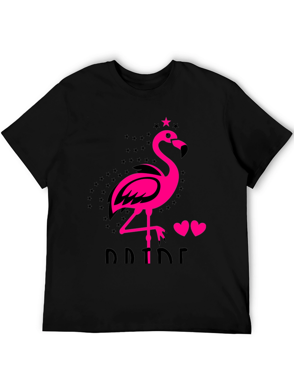 Flamingo Pride Graphic Tee - Mens Black T-Shirt
