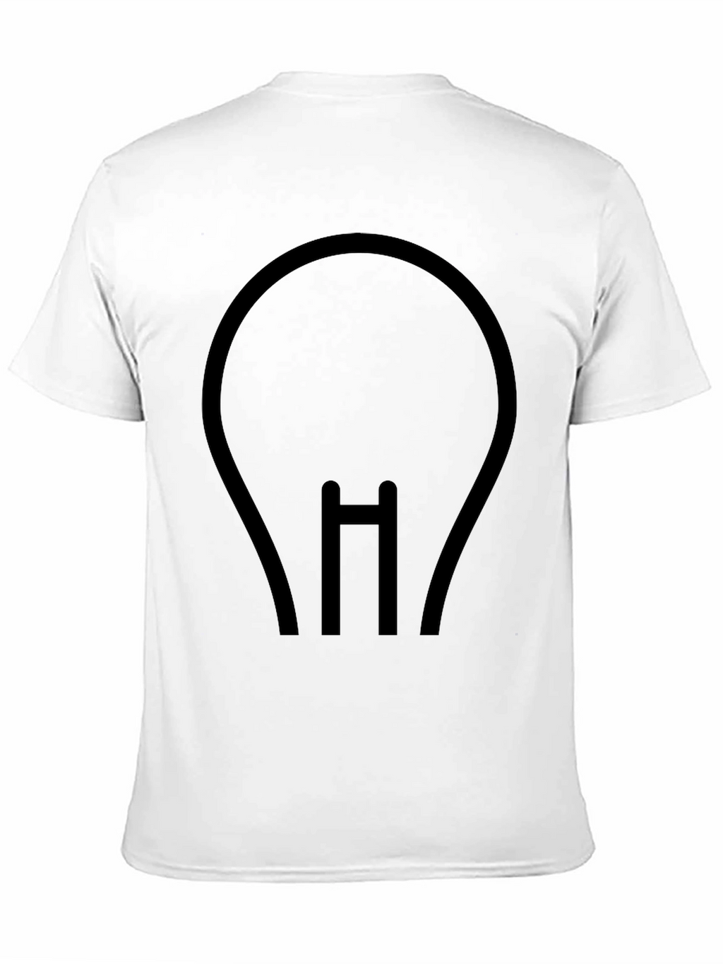 Minimalist Light Bulb Black T-Shirt