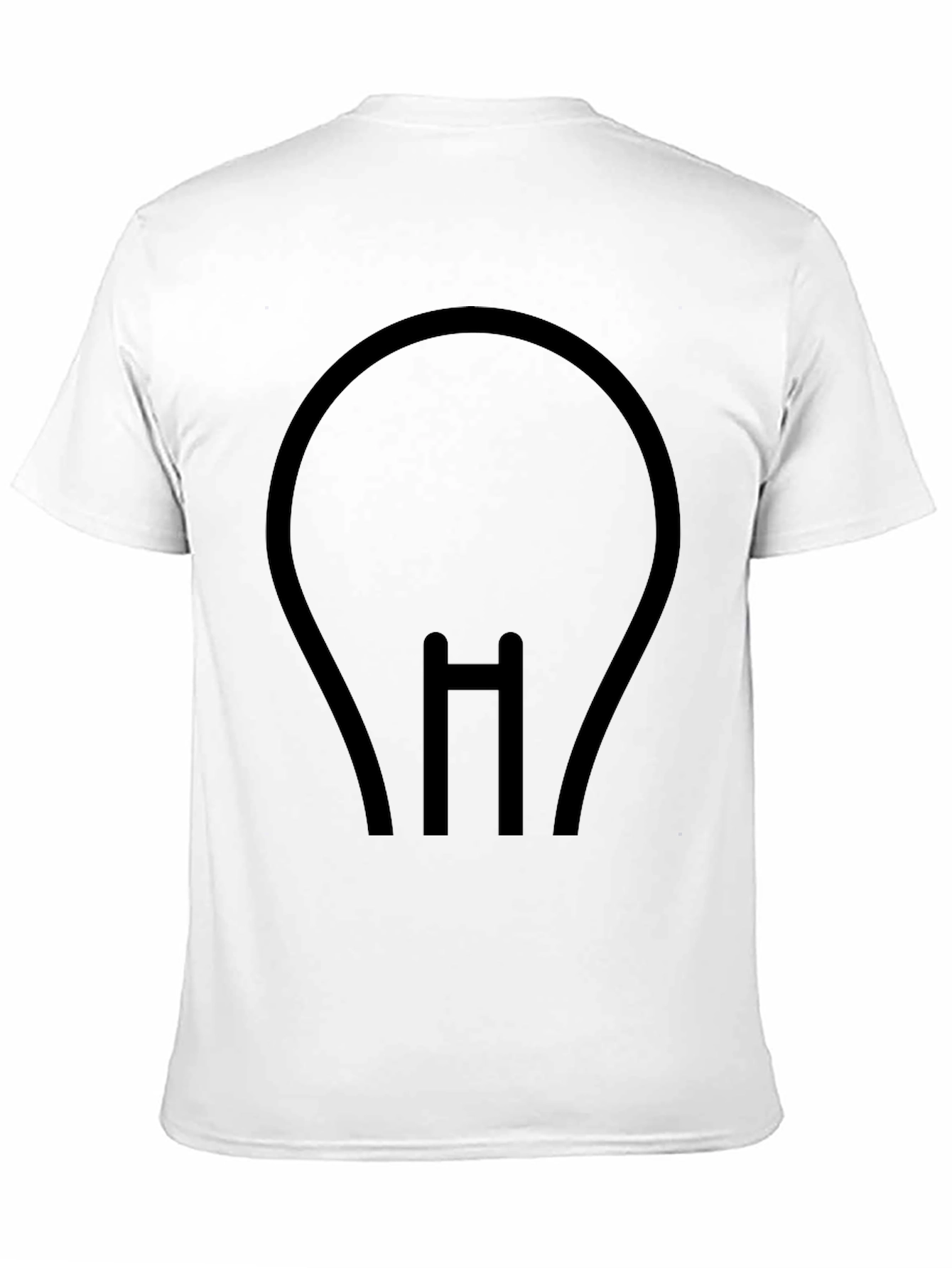 Minimalist Light Bulb Black T-Shirt