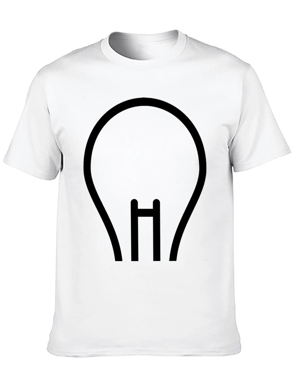 Minimalist Light Bulb Black T-Shirt