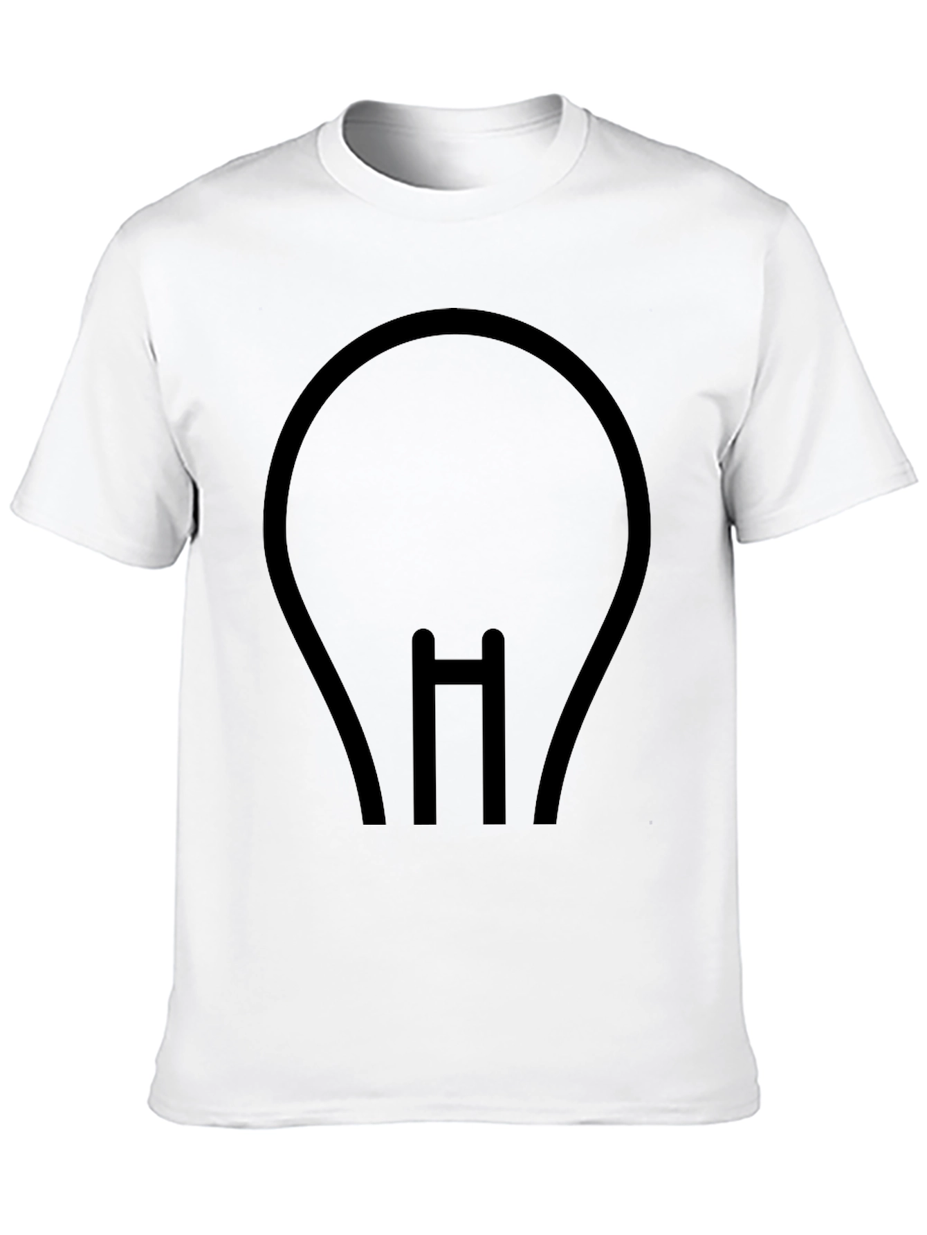 Minimalist Light Bulb Black T-Shirt