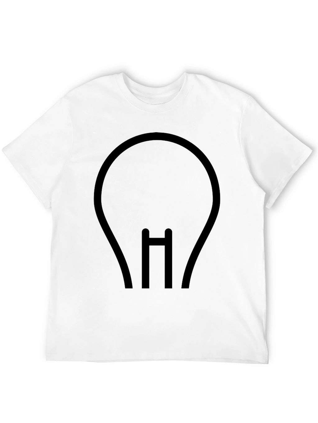 Minimalist Light Bulb Black T-Shirt