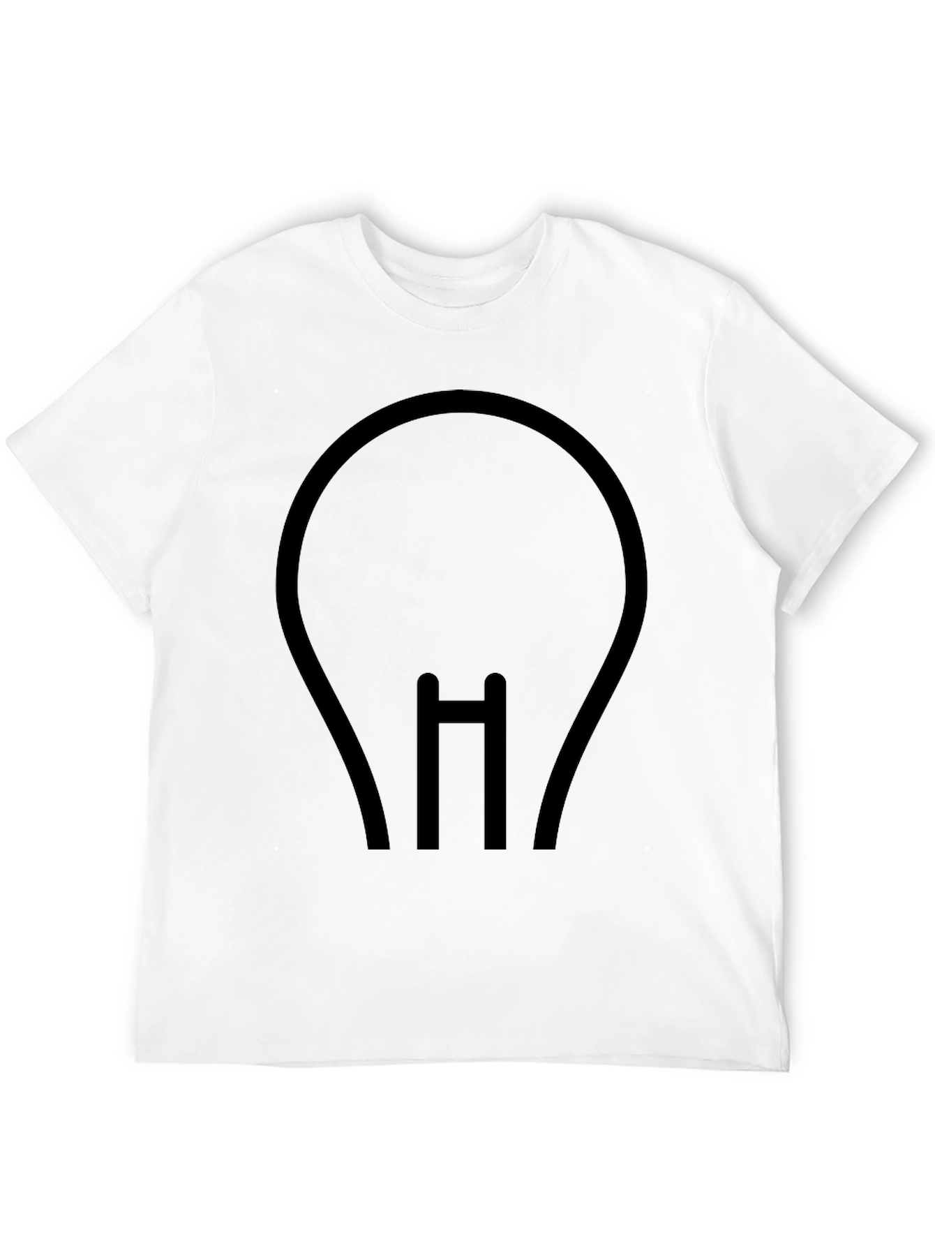 Minimalist Light Bulb Black T-Shirt