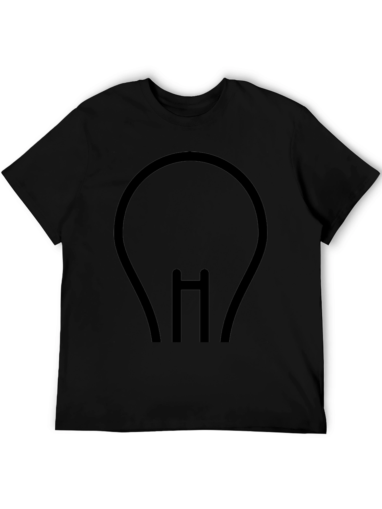 Minimalist Light Bulb Black T-Shirt