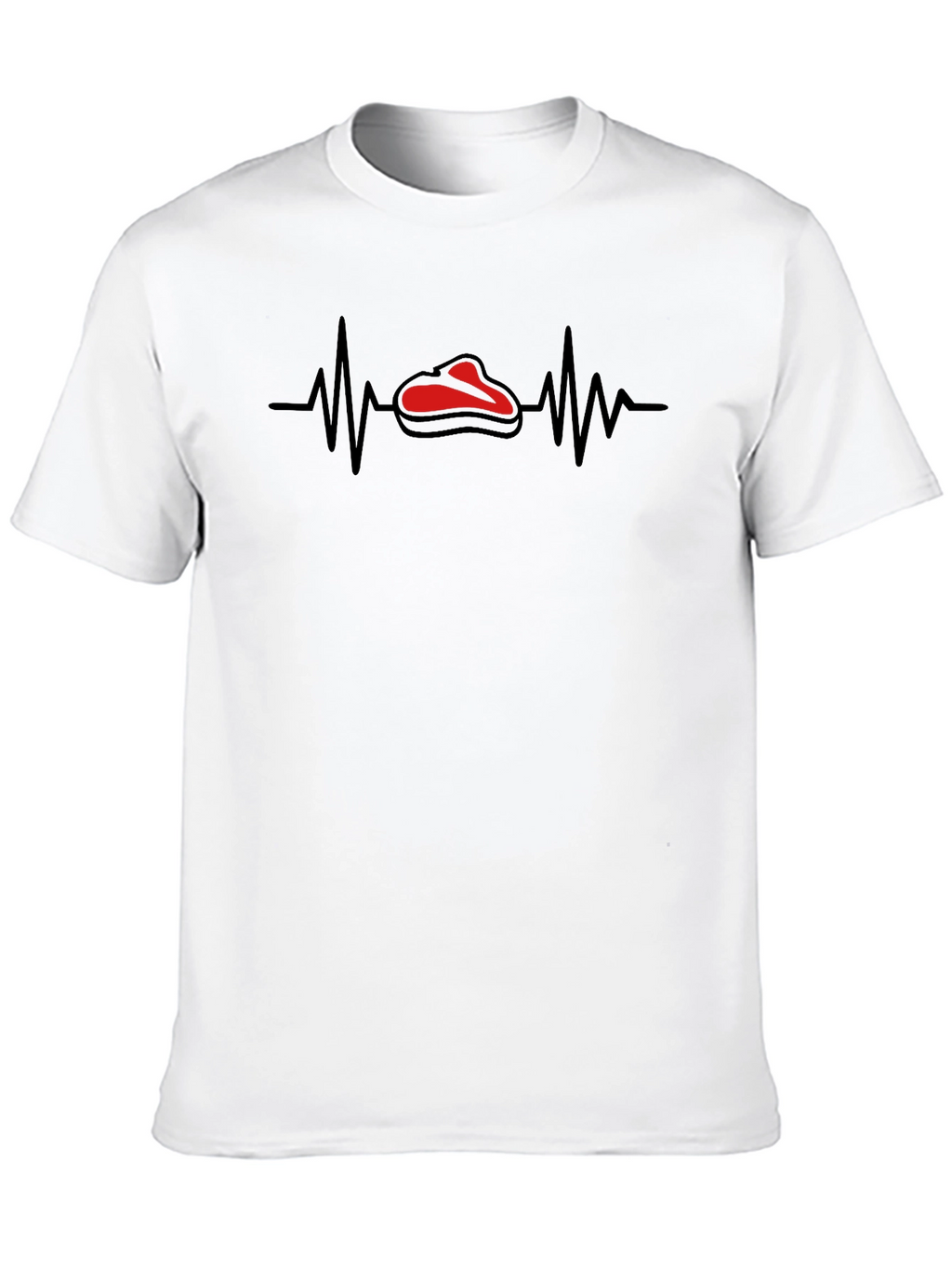 Steak Heartbeat Graphic Tee - Foodie Humor T-Shirt
