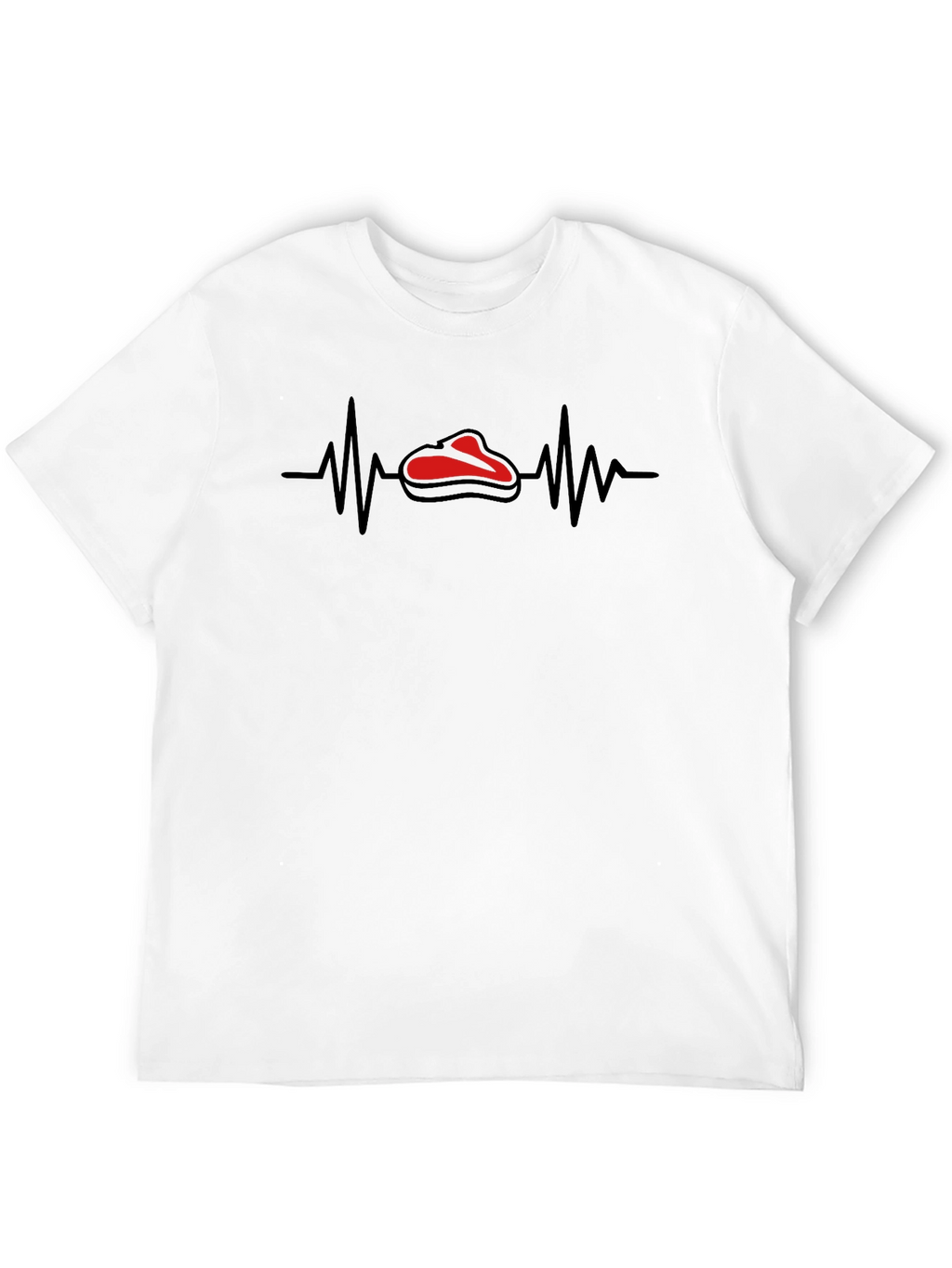 Steak Heartbeat Graphic Tee - Foodie Humor T-Shirt