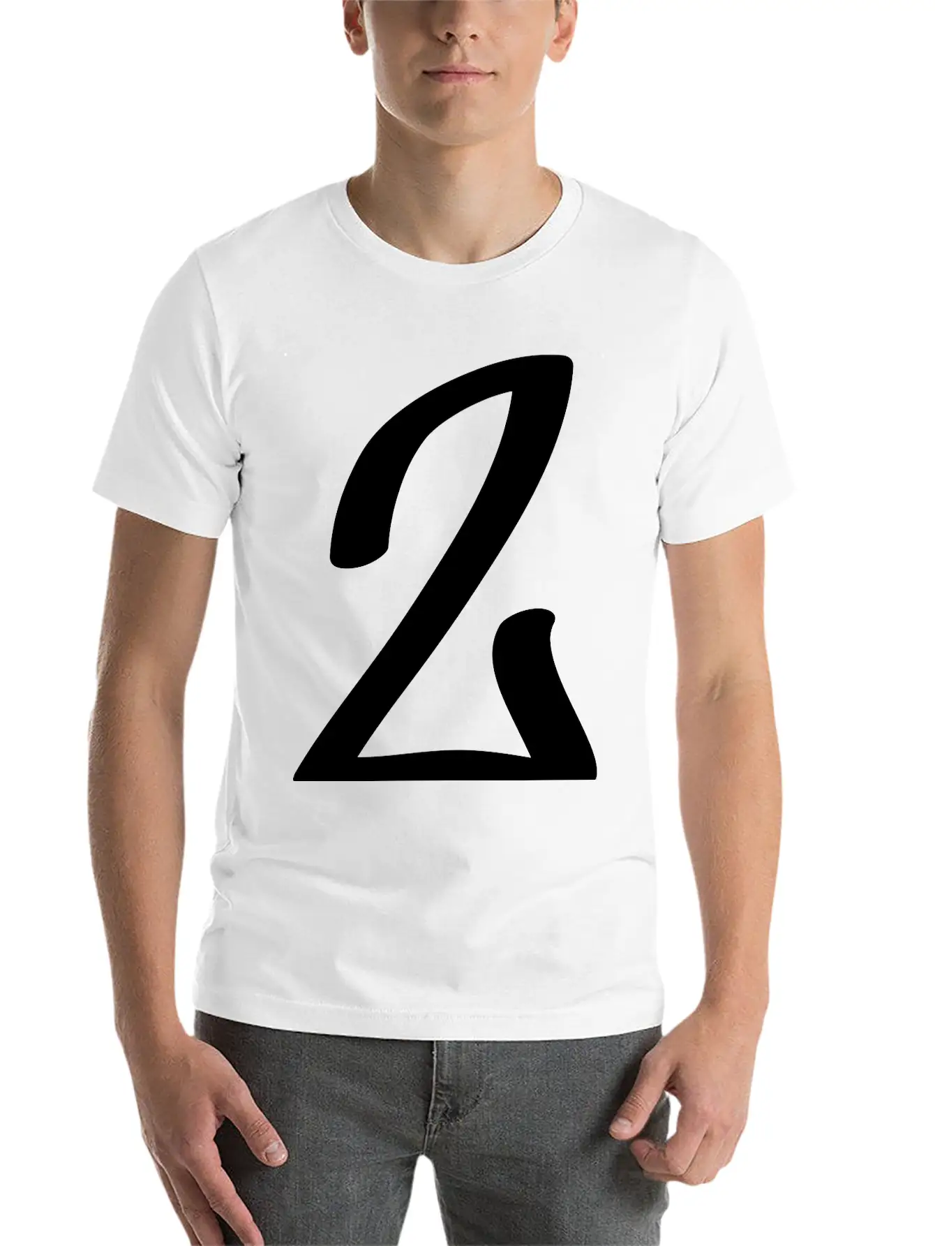 Number 2 Breathable Soft Cotton T-Shirt – Timeless Casual Look