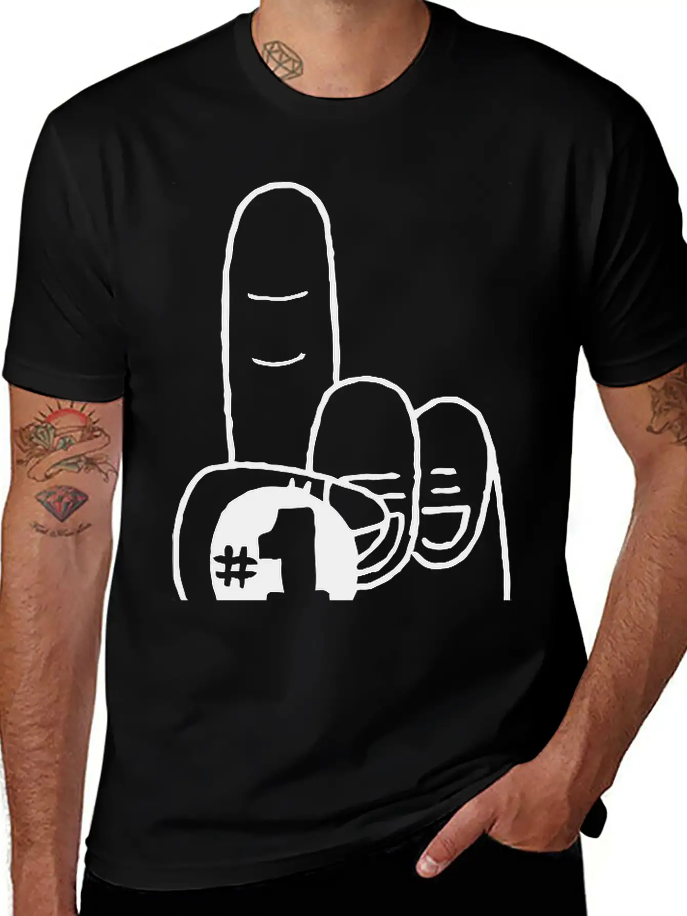 Number One Finger Breathable Graphic T-Shirt – Perfect For Casual Days