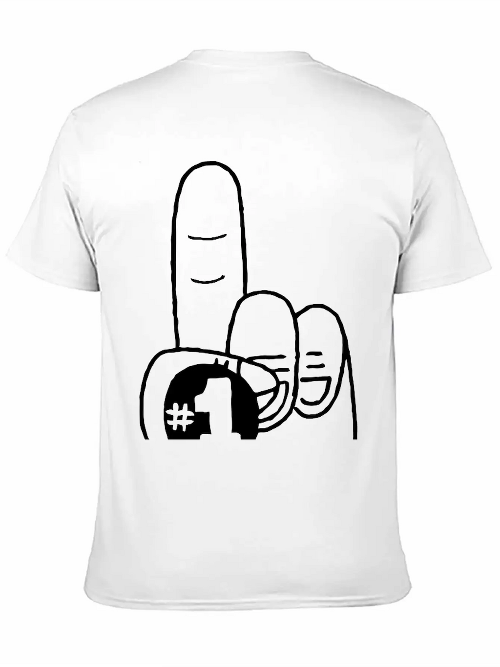 Number One Finger Breathable Graphic T-Shirt – Perfect For Casual Days