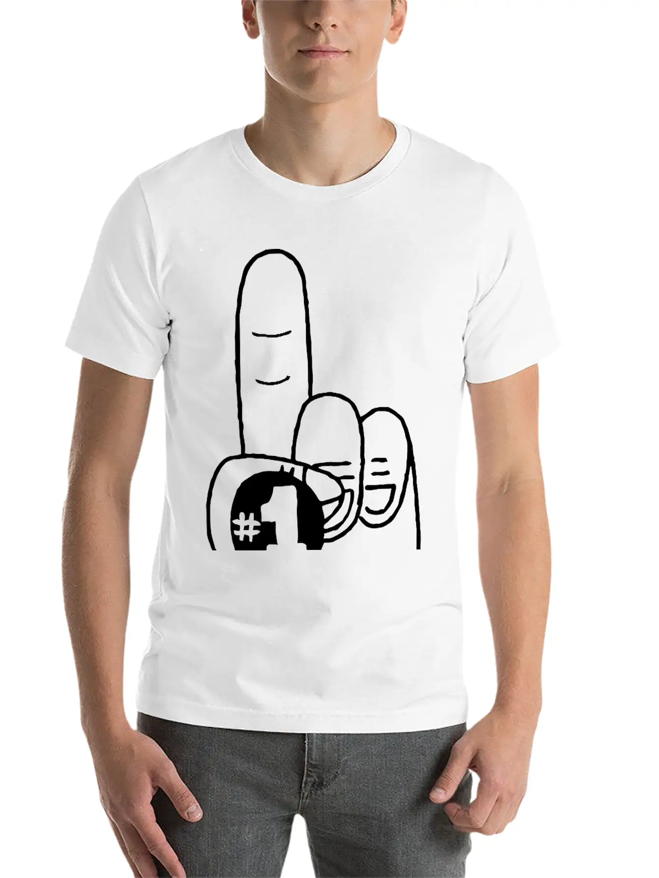 Number One Finger Breathable Graphic T-Shirt – Perfect For Casual Days