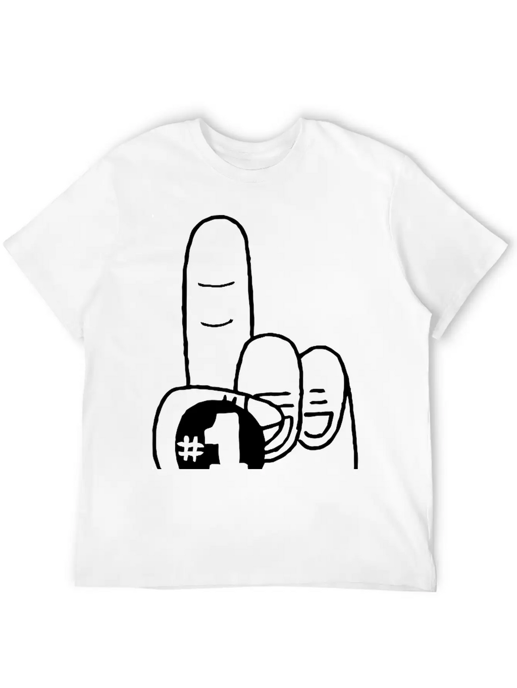 Number One Finger Breathable Graphic T-Shirt – Perfect For Casual Days