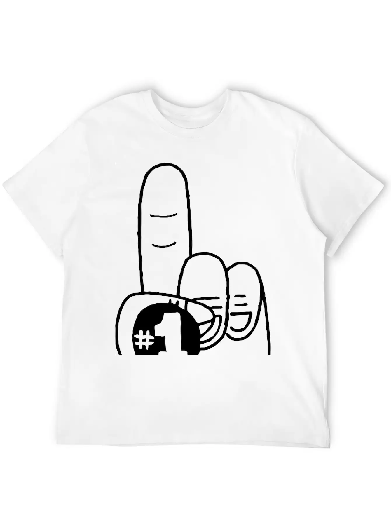 Number One Finger Breathable Graphic T-Shirt – Perfect For Casual Days
