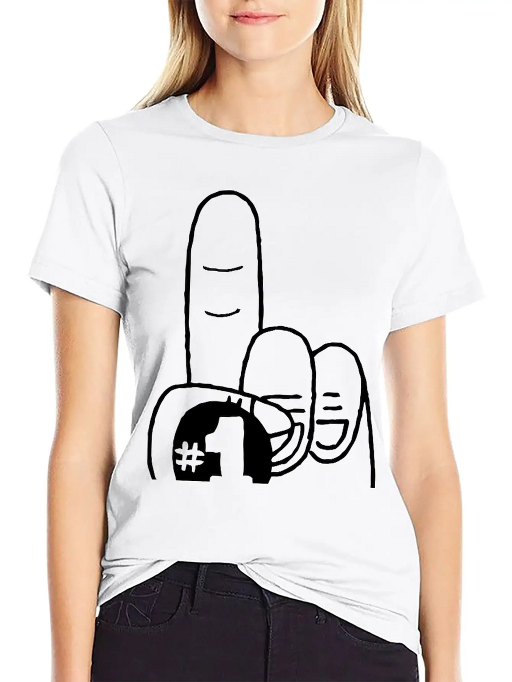 Number One Finger Breathable Graphic T-Shirt – Perfect For Casual Days