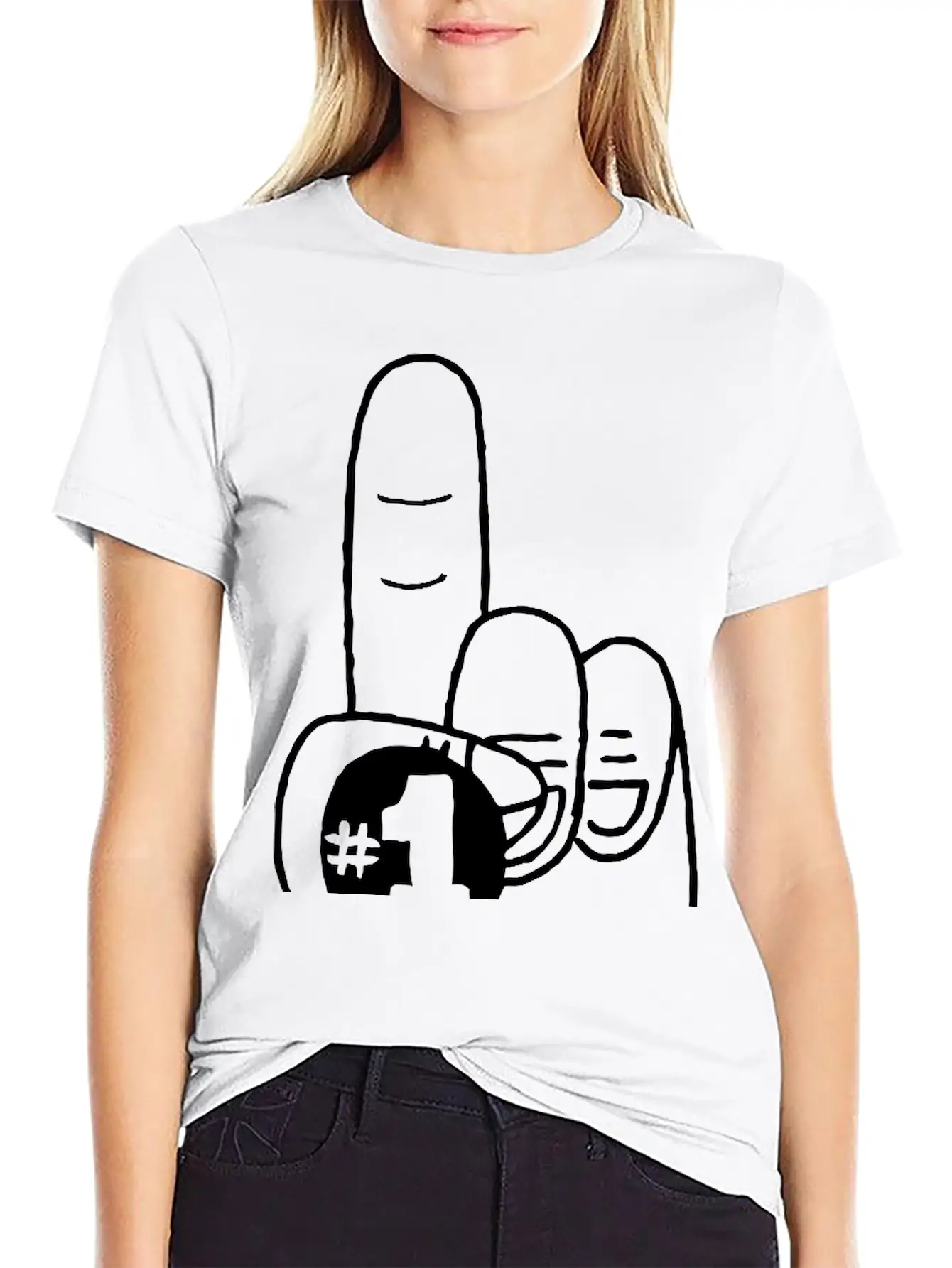 Number One Finger Breathable Graphic T-Shirt – Perfect For Casual Days