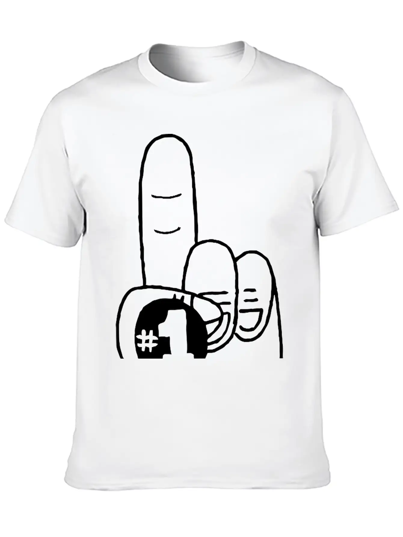 Number One Finger Breathable Graphic T-Shirt – Perfect For Casual Days