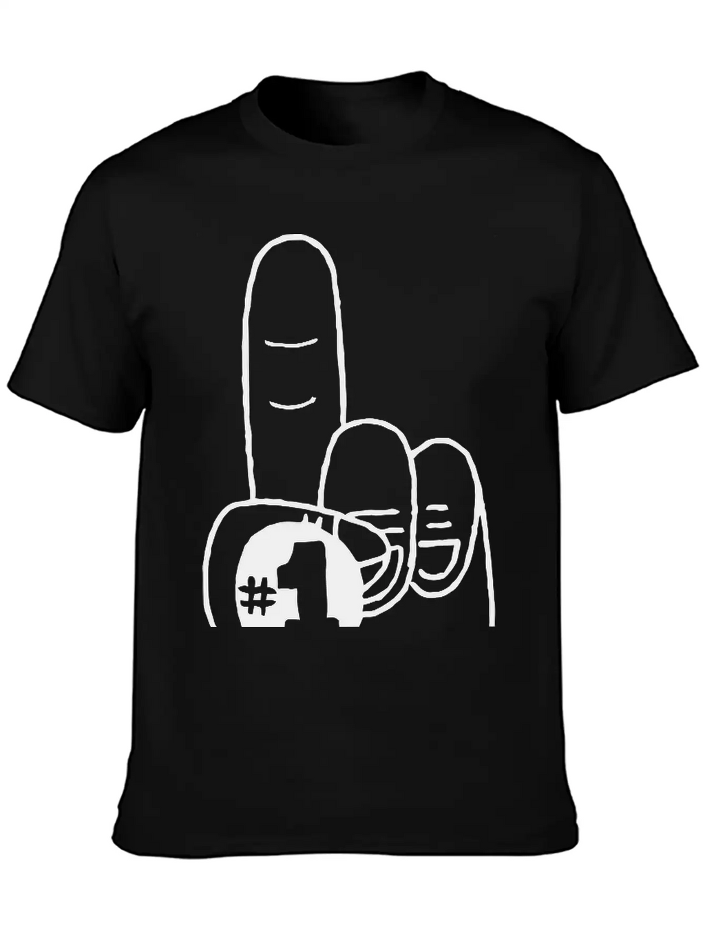Number One Finger Breathable Graphic T-Shirt – Perfect For Casual Days