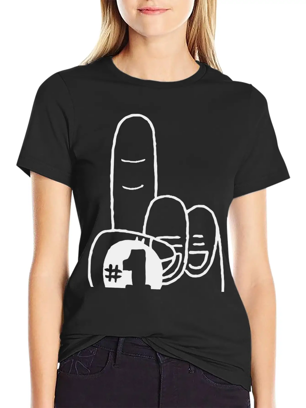 Number One Finger Breathable Graphic T-Shirt – Perfect For Casual Days