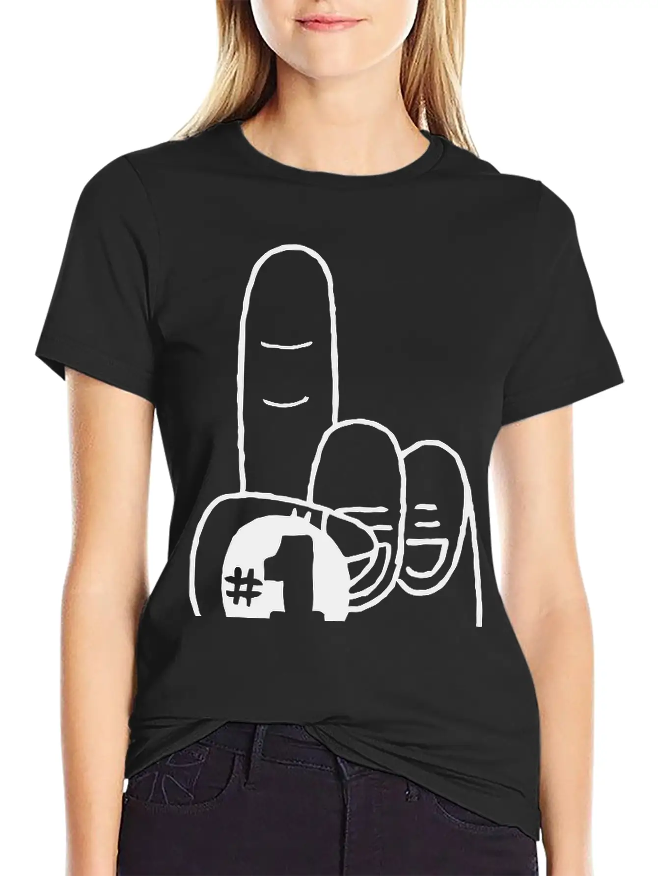 Number One Finger Breathable Graphic T-Shirt – Perfect For Casual Days